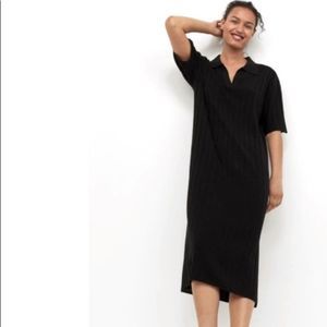 H&M Black Ribbed MIDI Dress